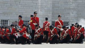 Fort Henry Guard reenact a training exercise.  Author's collection.