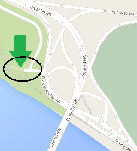 Government House Park - parking lot. NW Corner of Grout and River.