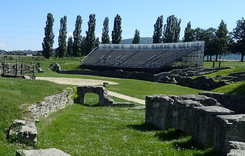 Reconstruction of the Carnuntum Amphitheatre near Vienna Austria (FPotter)